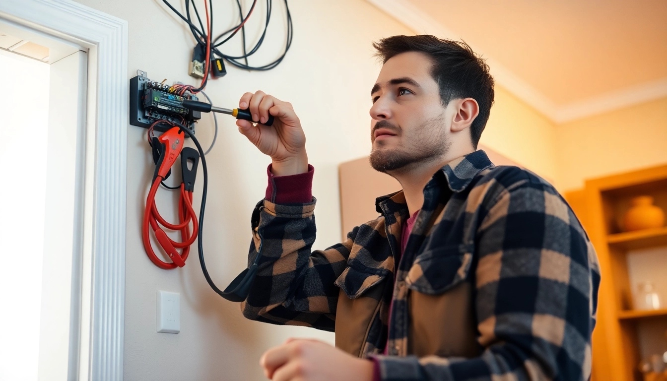 Skilled electrician providing urgent Elektriker Notdienst, repairing circuit issues with precision.