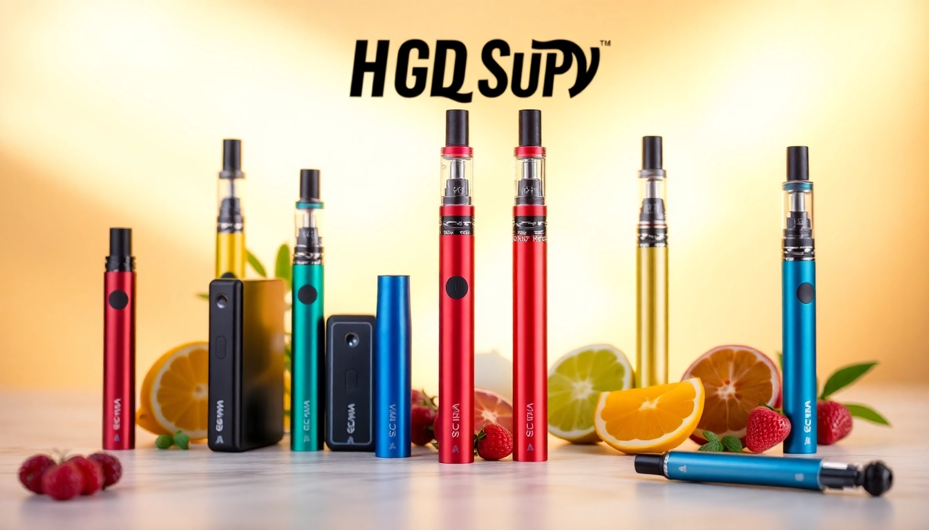 Shop HQD Surv kaufen with various flavors on display in a vibrant arrangement.