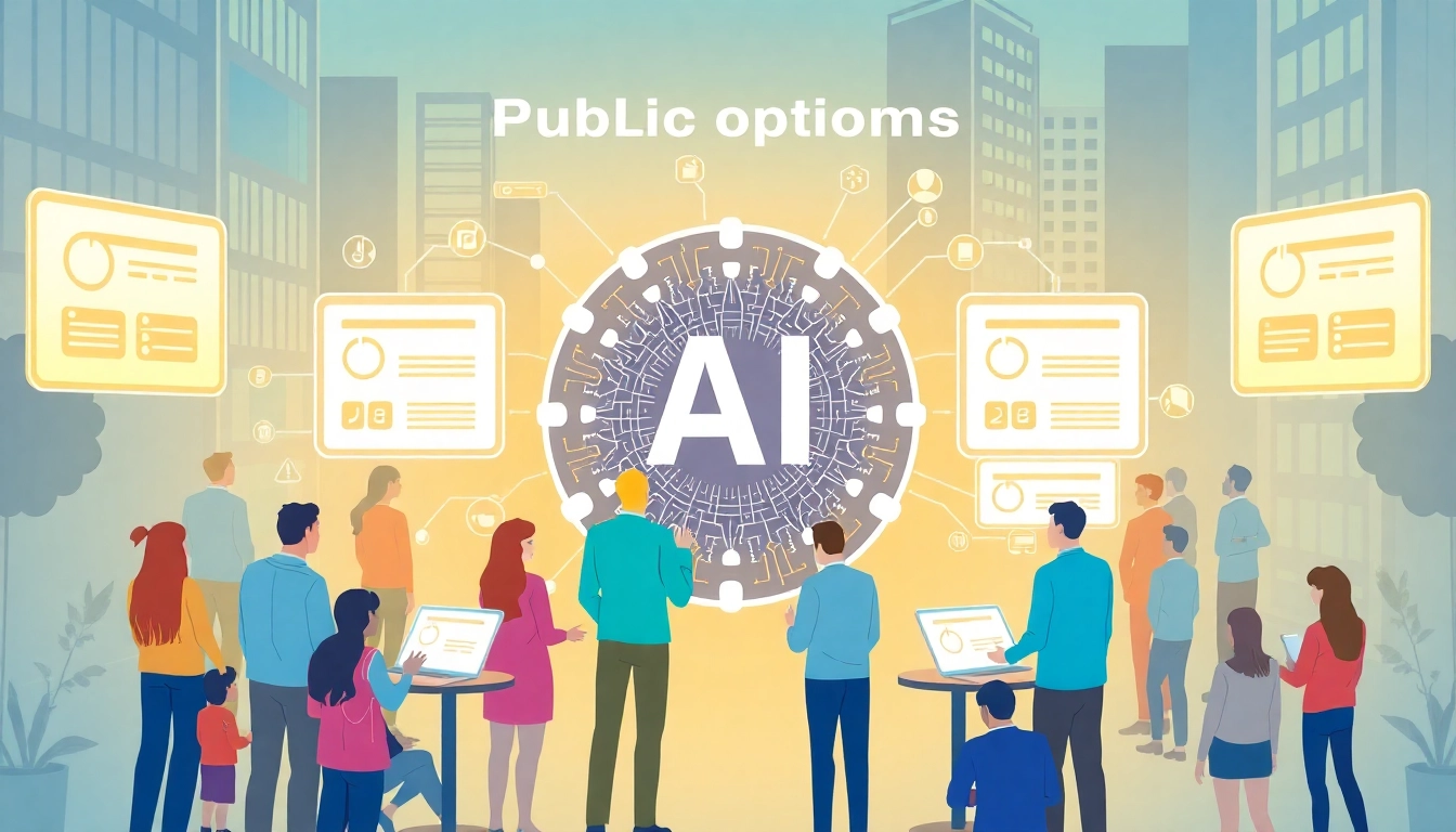 Engaging community discussion in an AI Opinion poll setting with diverse participants and modern tech.