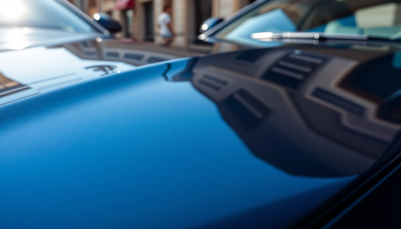 Protect your vehicle with premium paint protection film near me, highlighting the film's clarity and gloss.