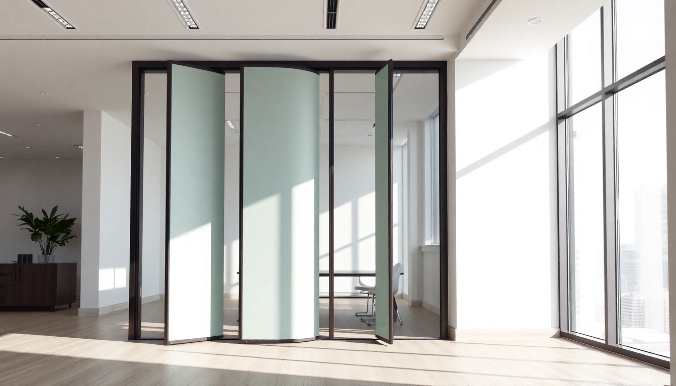 Enhance privacy with a Folding Partition Wall that adapts your office layout seamlessly.