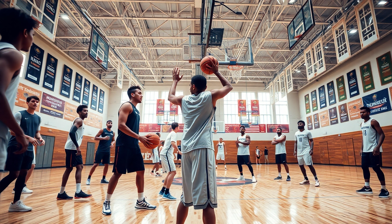 Engaged players in a basketball training session showcasing best basketball training programs for skill development.