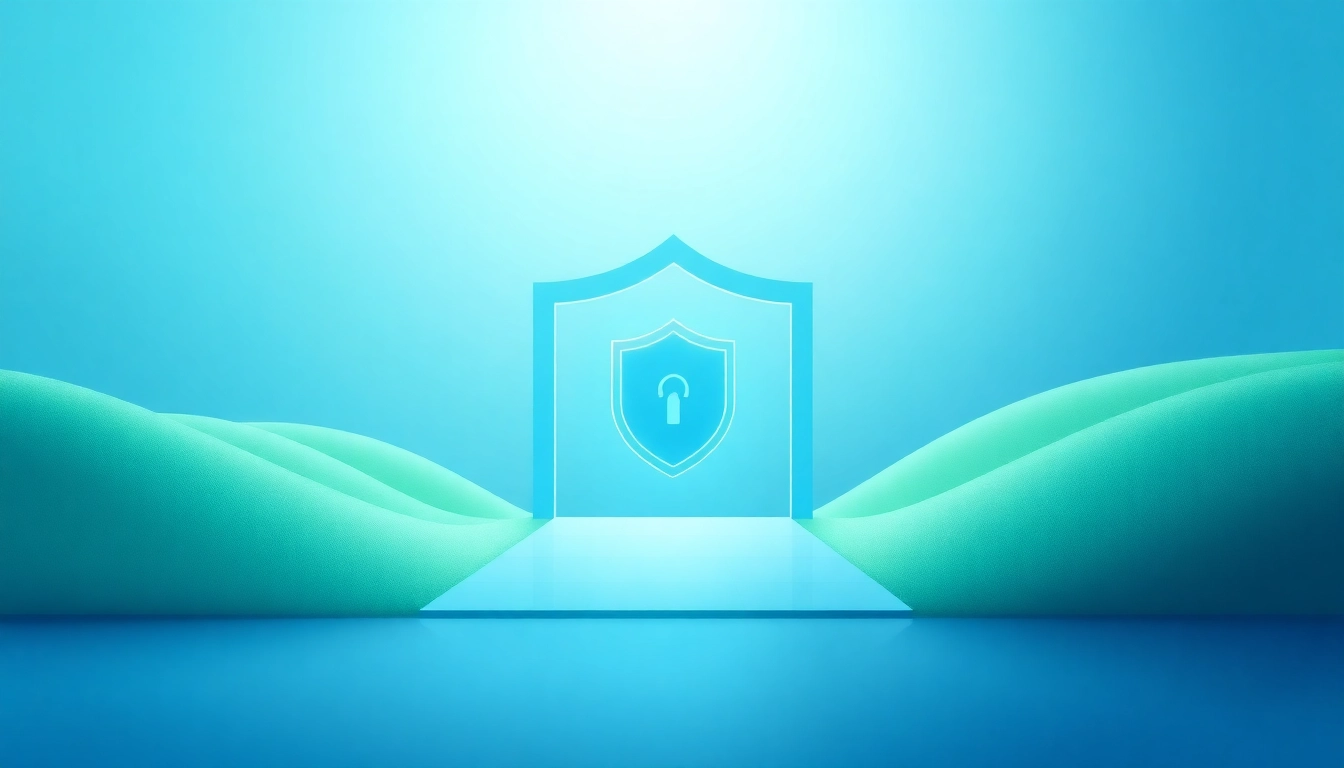 Inatogel security barrier image depicting an online protection shield against digital threats.