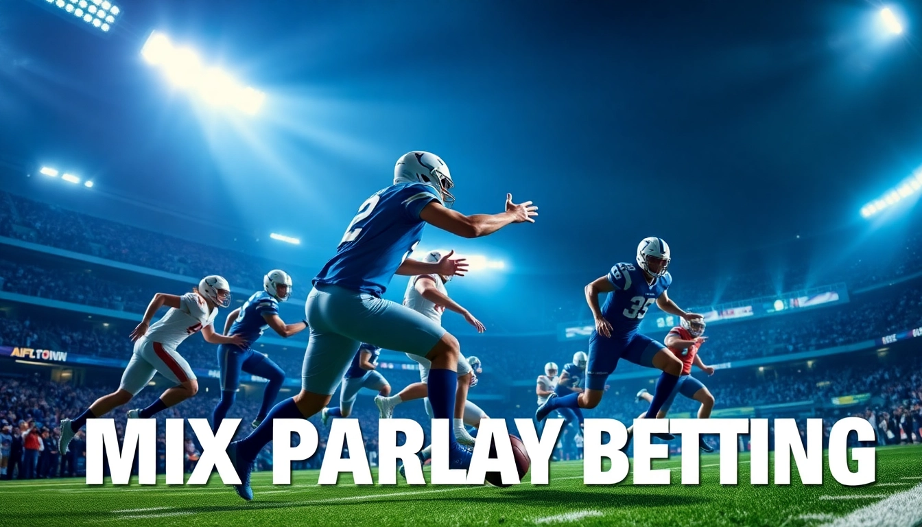 Experience the thrill of mix parlay betting through a lively football match action shot.