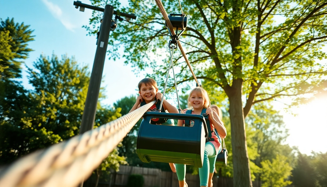 Experience joy and adventure with a ZIP WIRE KIT for thrilling backyard fun.
