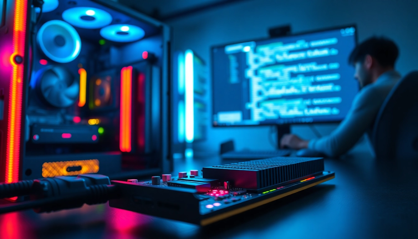 Highlighting DMA firmware technology in a digital workspace for advanced gaming setups.