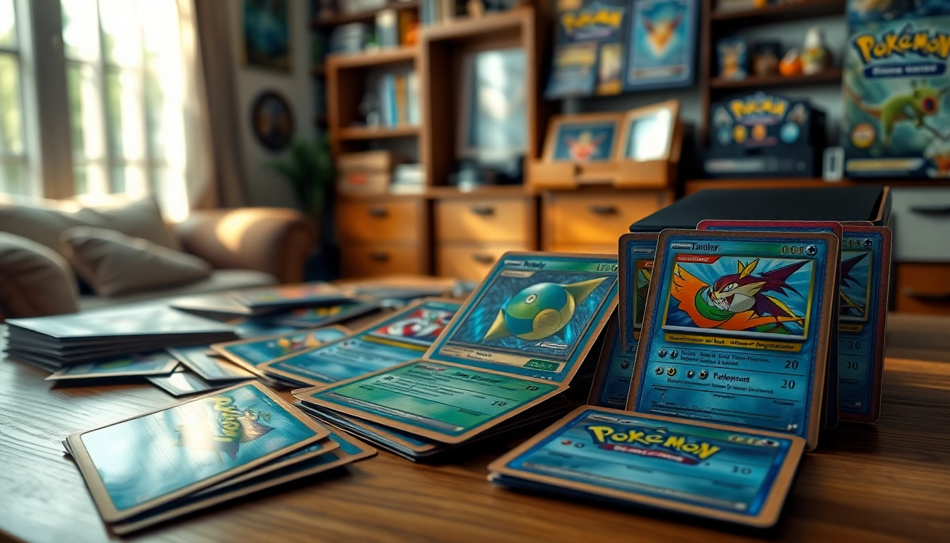 Showcase of real pokemon cards highlighting rare features and vibrant colors.