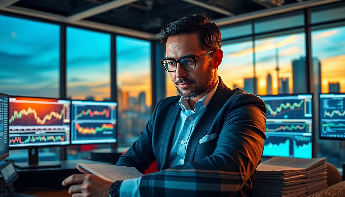 Analyzing artificial intelligence stock picks with a modern financial analyst in an urban setting