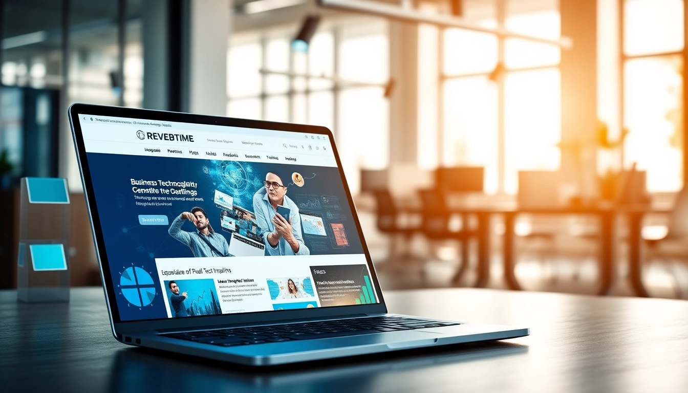 Engaging visual of Reverbtime Magazine articles in a modern workspace, showcasing insights on business and technology.