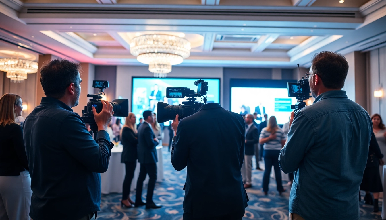 Documenting Miami Corporate Event Videography Photography with professional videographers in action.