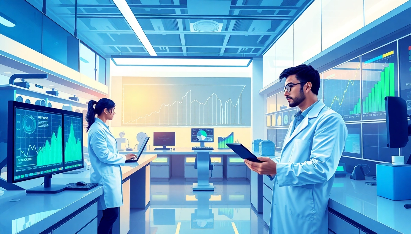 Revenue Rocket Lab team analyzing growth data in a state-of-the-art facility.