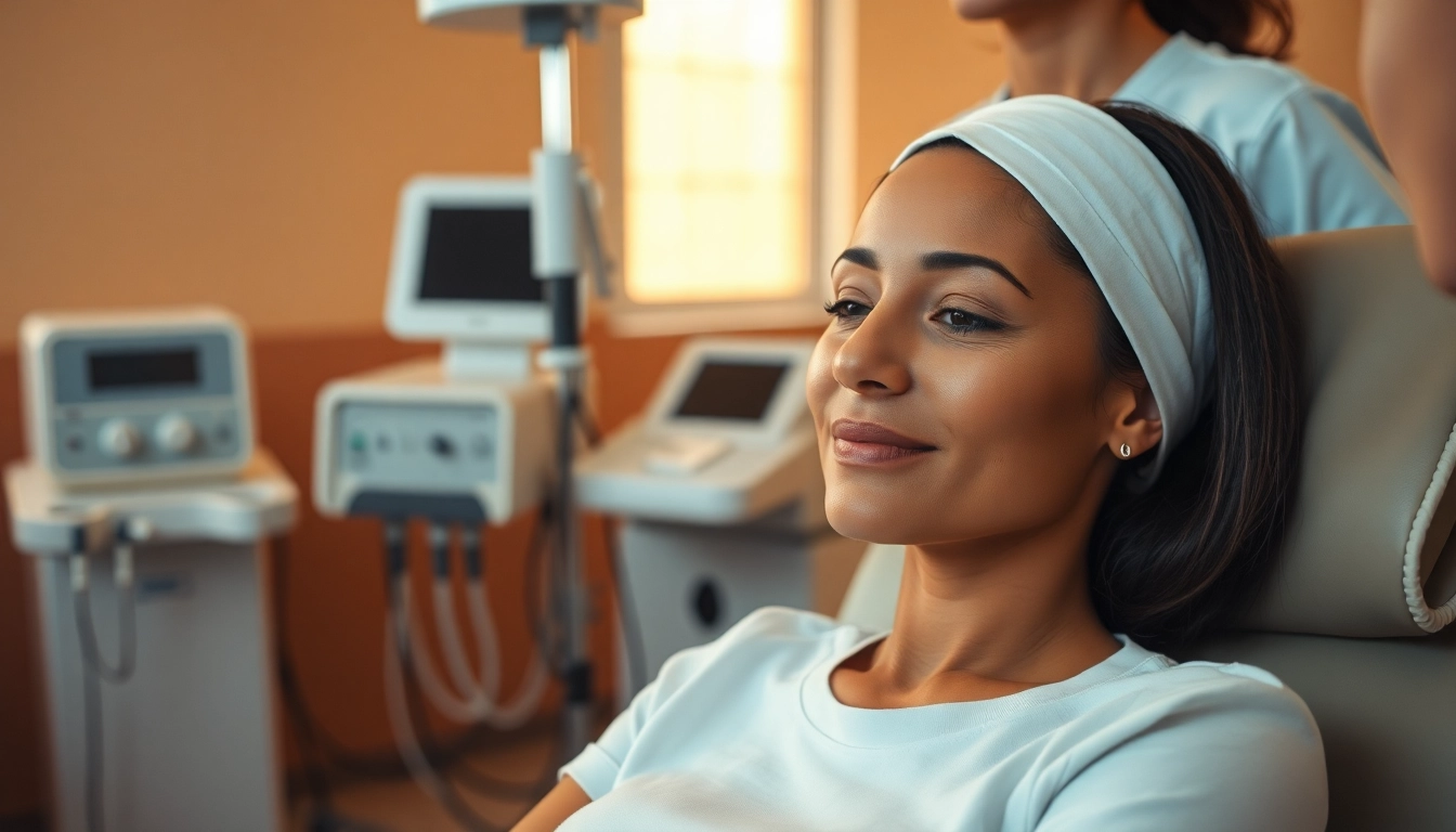 NAD IV therapy side effects showcased as a nurse assists a patient in a tranquil healthcare setting.