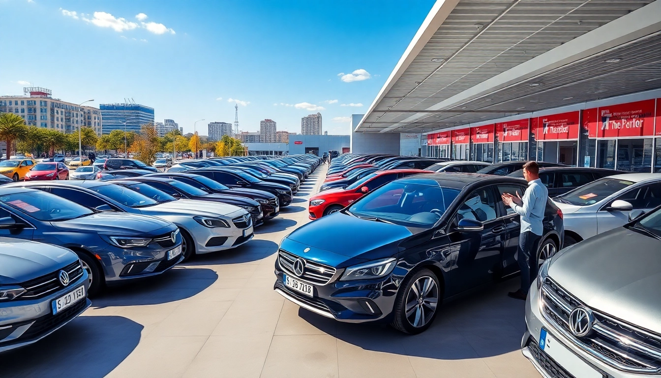 Skup aut Katowice oferta na nowoczesnym placu dealerskim z różnorodnymi pojazdami.