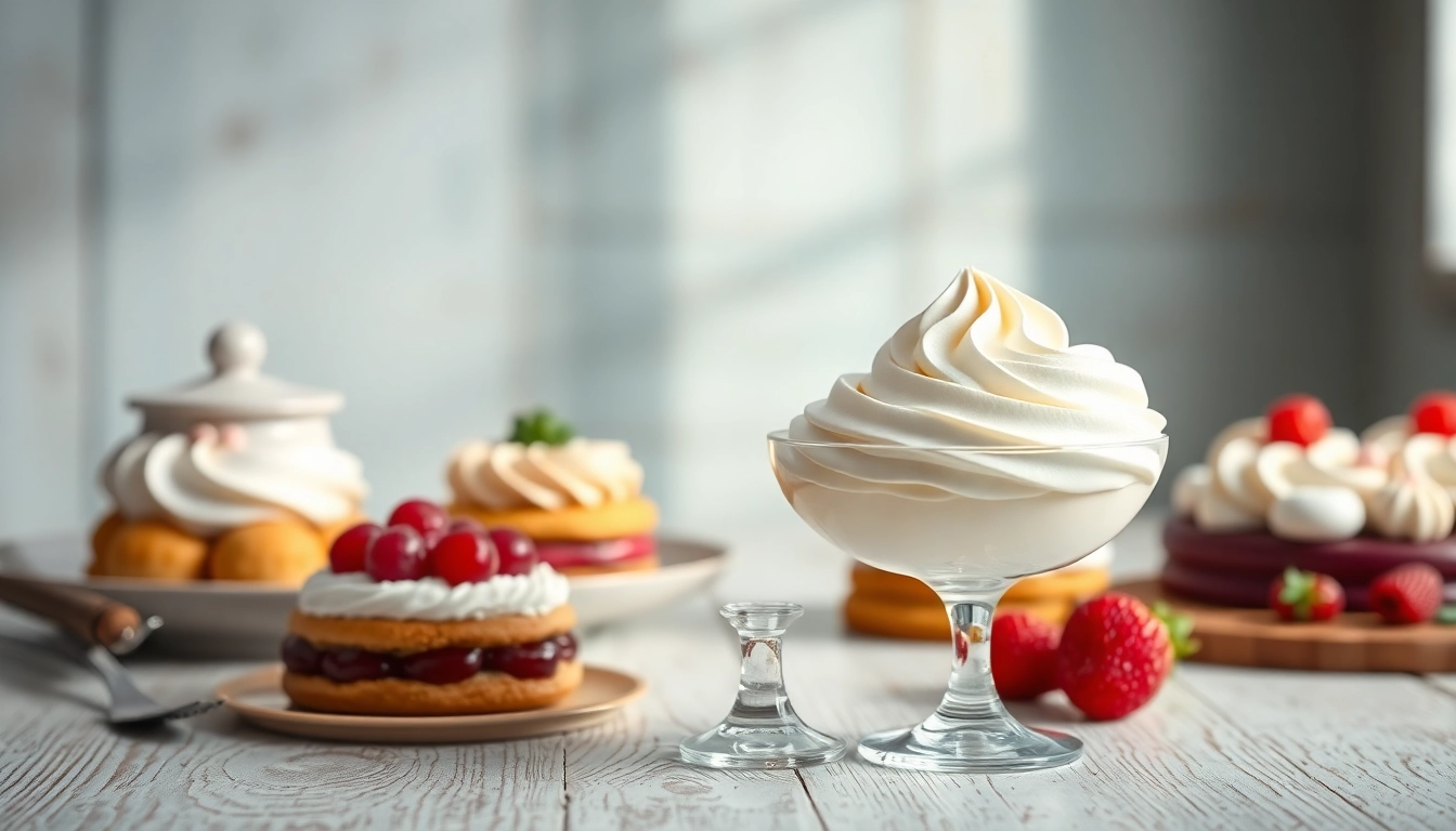 Bereid mousseline crème voor op heerlijke gebakjes versierd met fruit