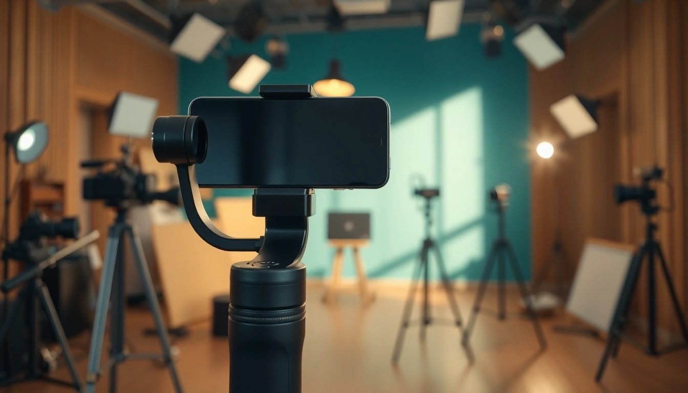 Capture stunning footage with a gimbal stabilizer designed for smooth video recording.