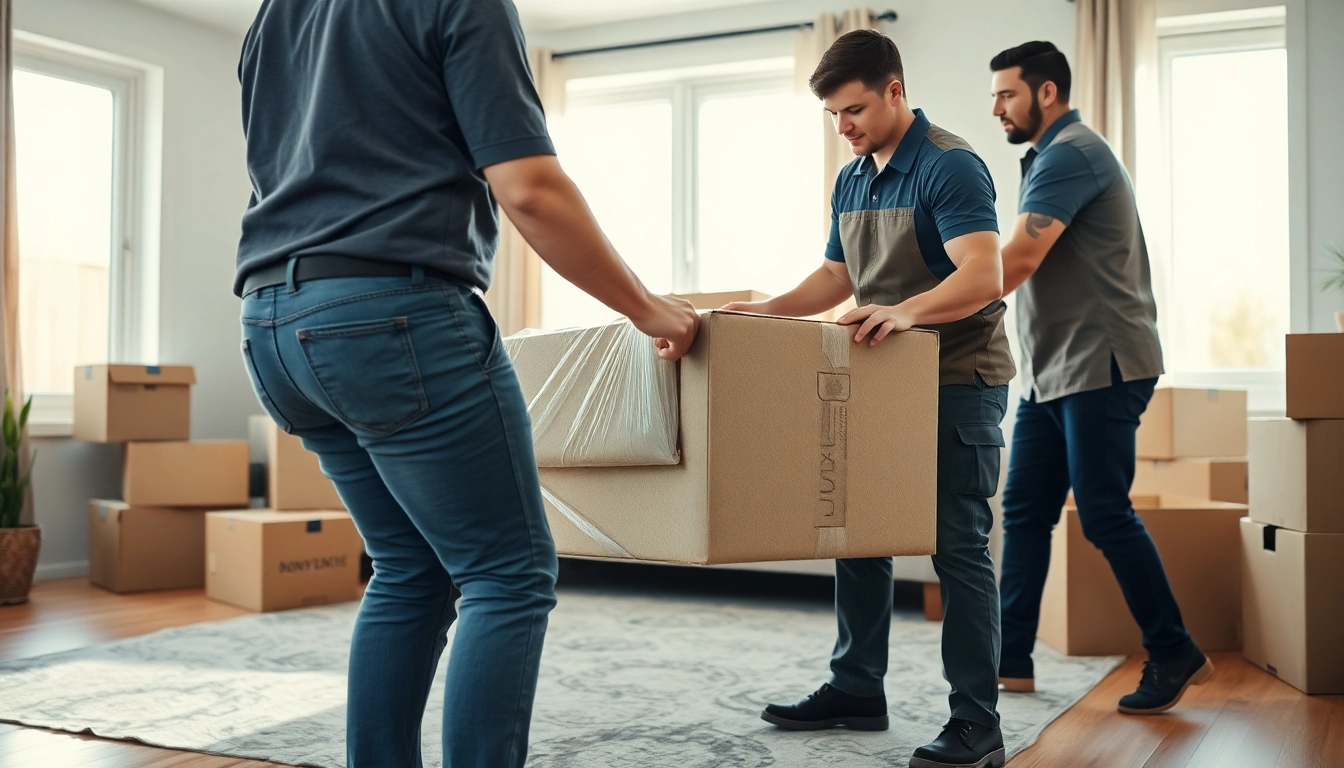 Movers Calgary assisting in a professional moving process with care and teamwork.