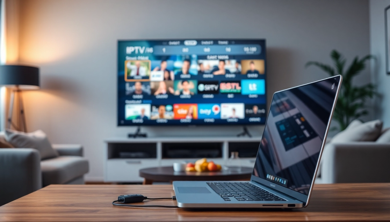 Ver y Comprar Listas IPTV en una moderna configuración de entretenimiento en casa.