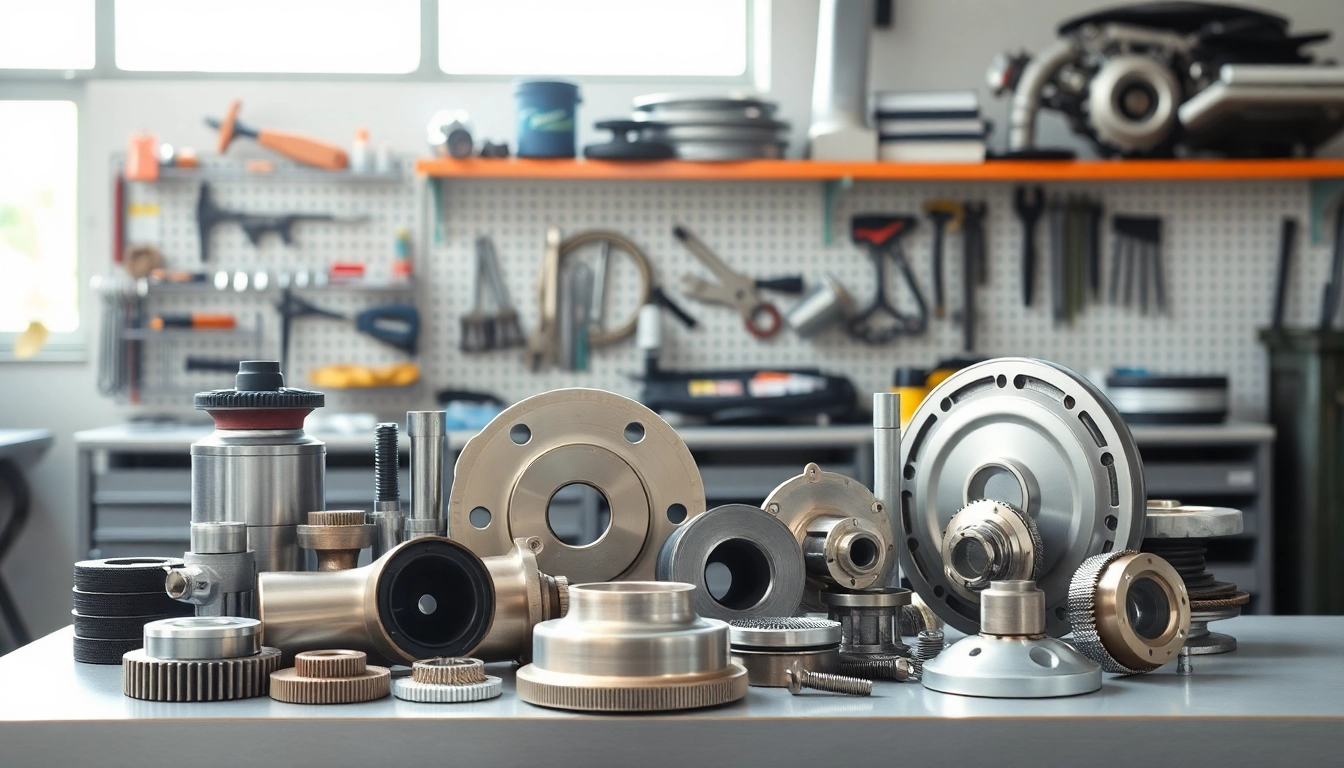 Showcase of Jerr Dan Parts arranged in a professional workshop setting.