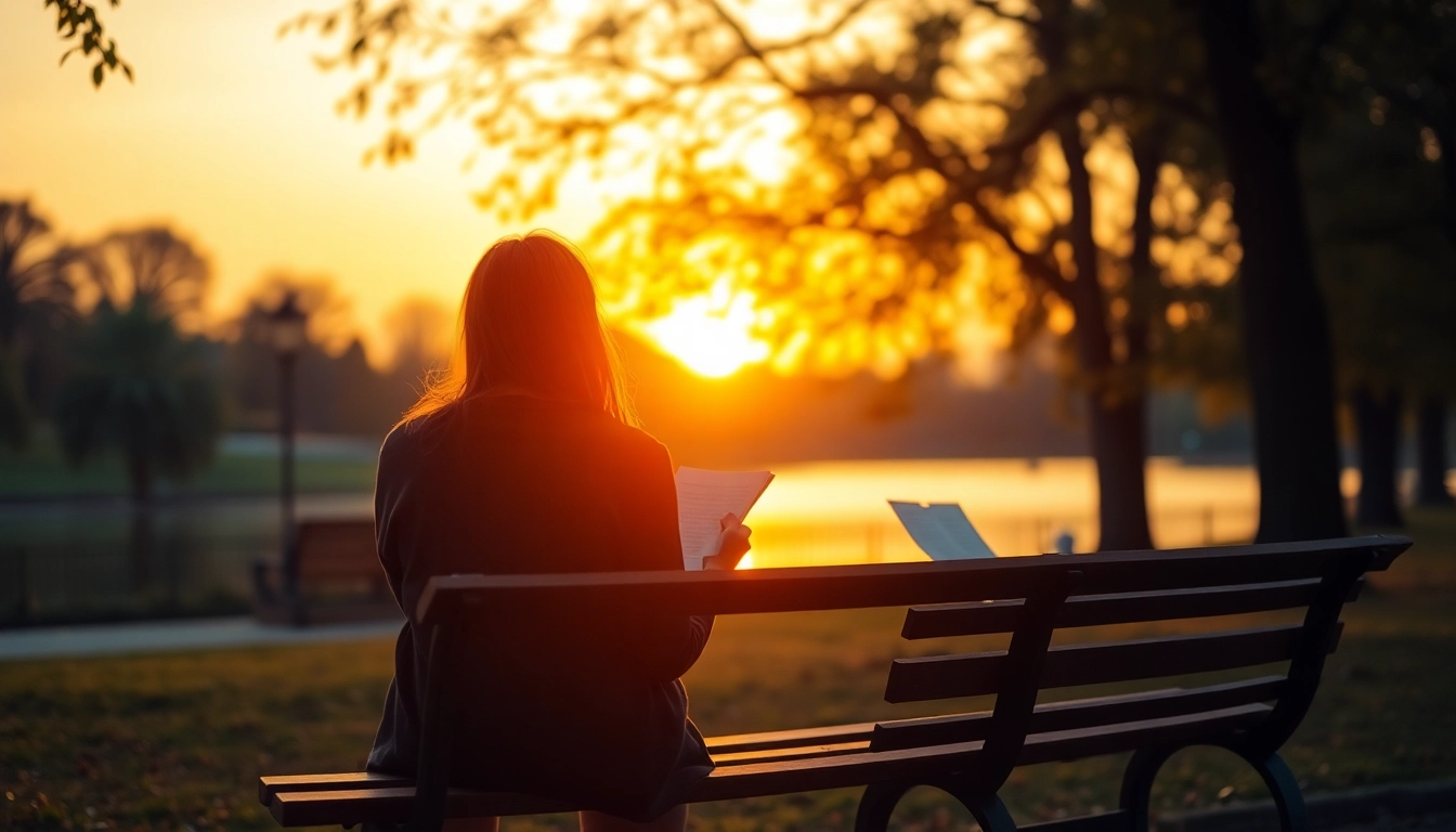 Reflecting on emotions during a relationship breakup in serene sunset scenery.