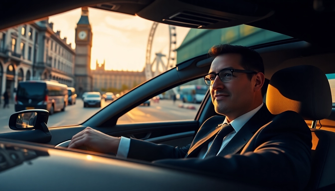 Experience the sophistication of a private chauffeur london driving through iconic landmarks.