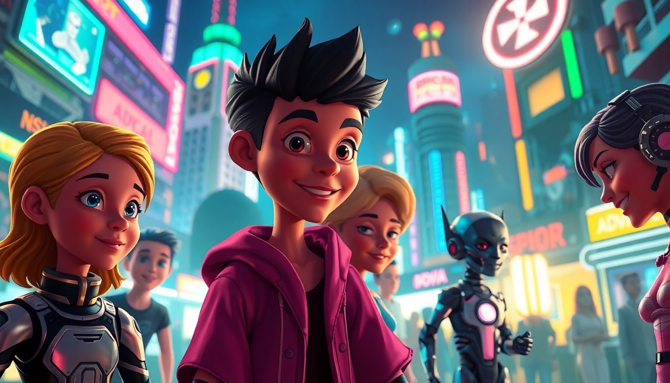 Engage with diverse NSFW AI characters in a vibrant digital environment filled with energy.