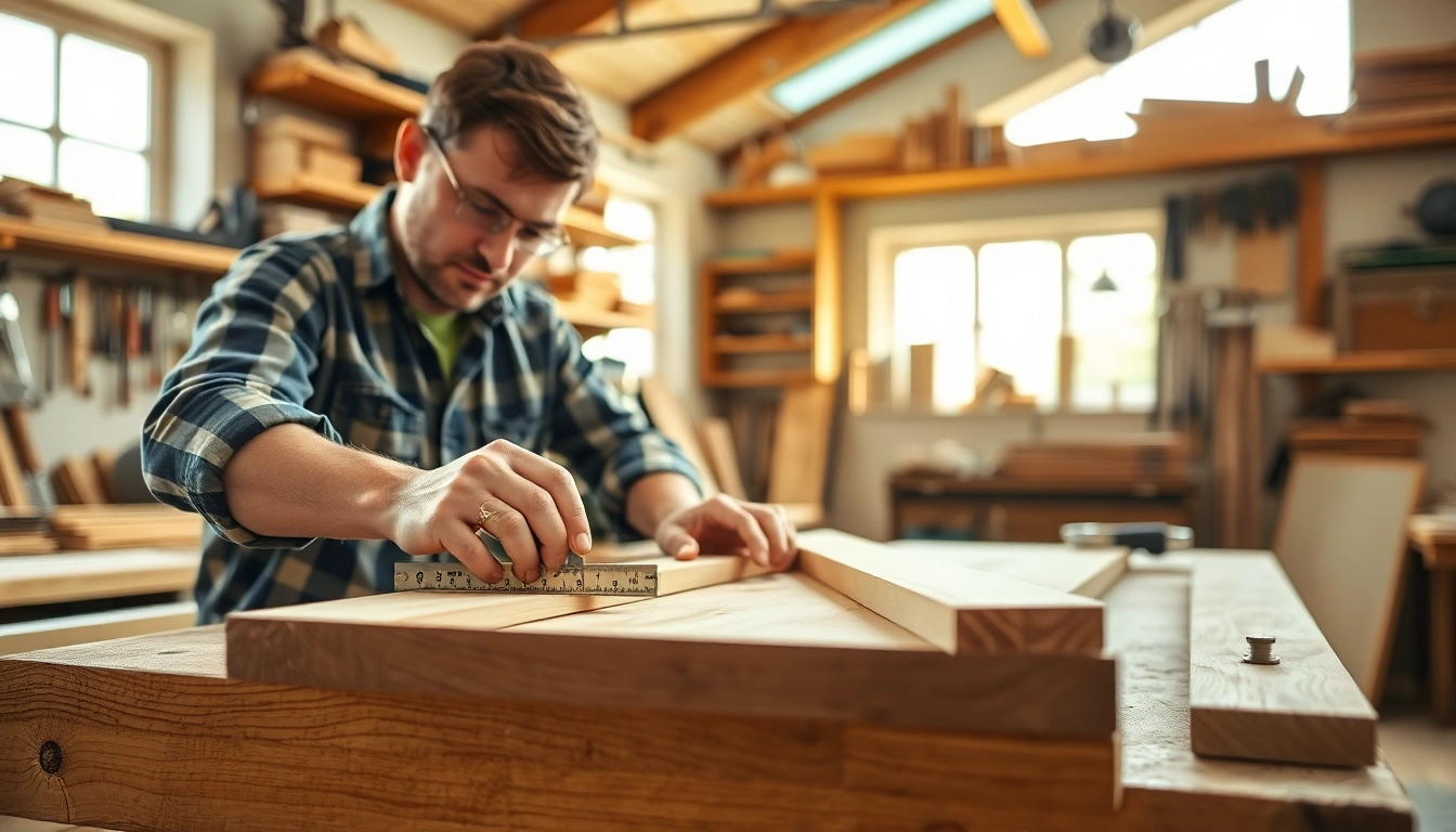 Discover your path with a skilled carpenter in a workshop showcasing a Carpentry Apprenticeship Near Me.
